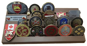 Millitary Challenge coin display rack